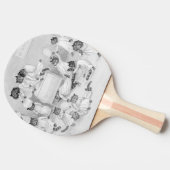 Katzen Louis Wain im Schlafsaal - lustiges Paddel Tischtennis Schläger (Seitenansicht)