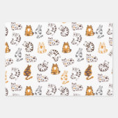 Katzen Loungen Wrapping Paper Set Geschenkpapier Set (Vorderseite 3)