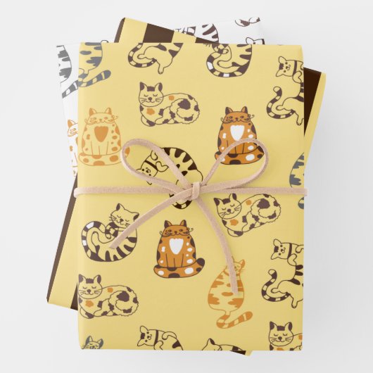 Katzen Loungen Wrapping Paper Set Geschenkpapier Set (Beispiel)
