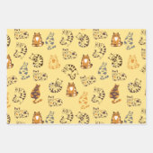 Katzen Loungen Wrapping Paper Set Geschenkpapier Set (Vorderseite)