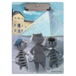 Katzen Louvre Paris - Klemmbrett