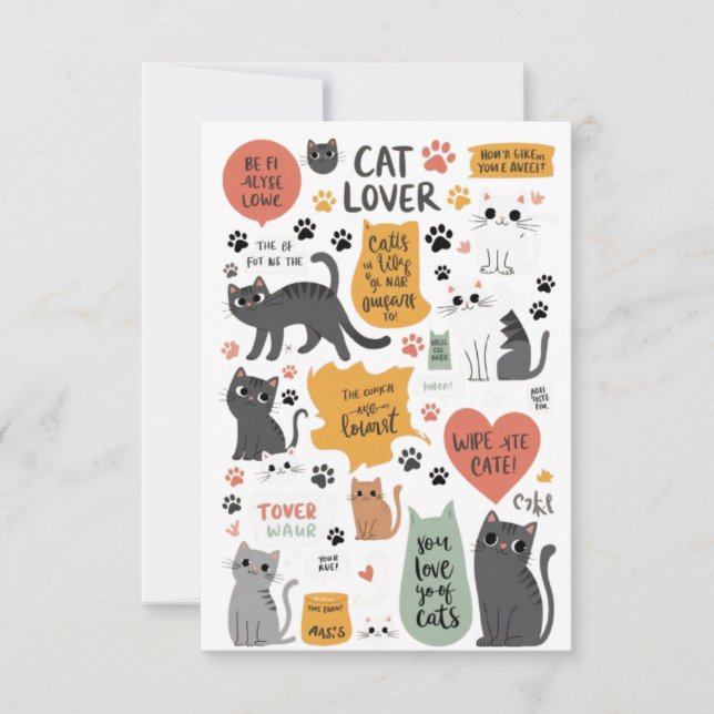 Katzen Lover T - Shirt - Niedlich & Funny Cat Love (Vorderseite)