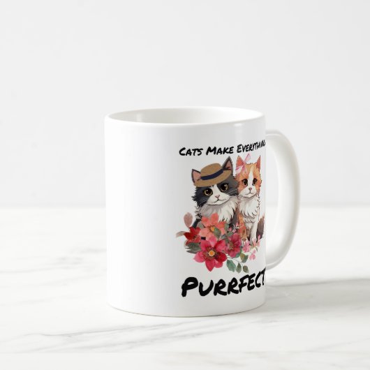 Katzen machen alles perfekt kaffeetasse (VorderseiteRechts)