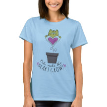 Katzen machen das Herz wachsen T-Shirt - Blau