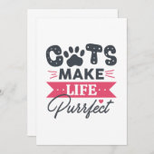 Katzen machen das Leben leichtfertig Dankeskarte (Vorne/Hinten)