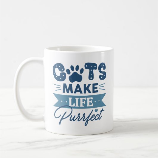 Katzen machen das Leben leichtfertig Kaffeetasse (Links)