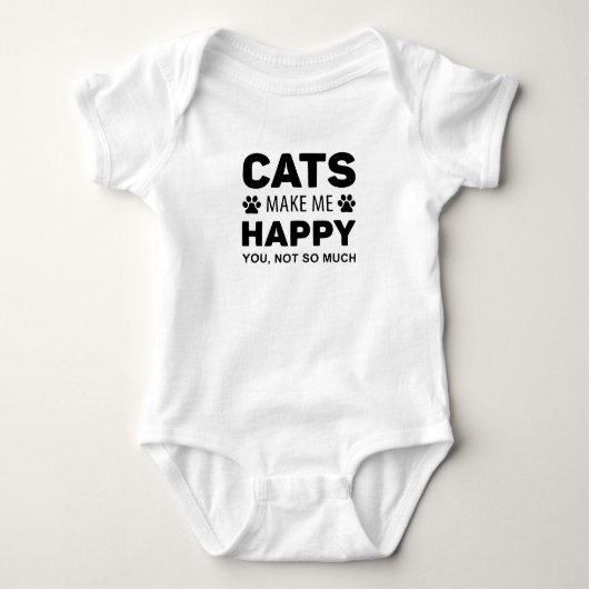 Katzen machen mich glücklich baby strampler (Vorderseite)