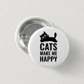 Katzen machen mich glücklich button (Vorne & Hinten)
