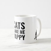 Katzen machen mich glücklich kaffeetasse (VorderseiteRechts)