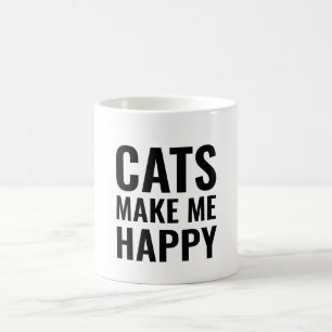 Katzen machen mich glücklich kaffeetasse