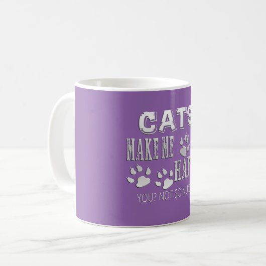 Katzen machen mich glücklich! kaffeetasse (Vorderseite Links)