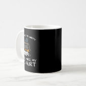 Katzen machen mich glücklich Menschen lustig Kitte Kaffeetasse (Vorderseite Links)