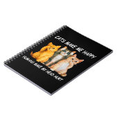 Katzen machen mich glücklich Menschen meinen Kopf  Notizblock (Linke Seite)