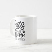 Katzen machen mich glücklich, nicht so sehr. kaffeetasse (Vorderseite Links)