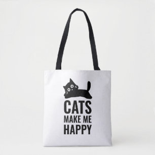 Katzen machen mich glücklich tasche