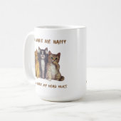 Katzen machen mich glücklich und Menschen machen m Kaffeetasse (Vorderseite Links)