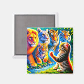 Katzen Magnet (Vorderseite/Rückseite)