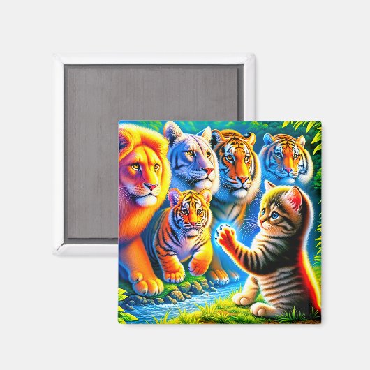 Katzen Magnet (Vorderseite/Rückseite)