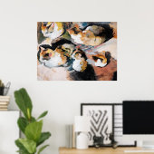 Katzen malen poster (Heimbüro)