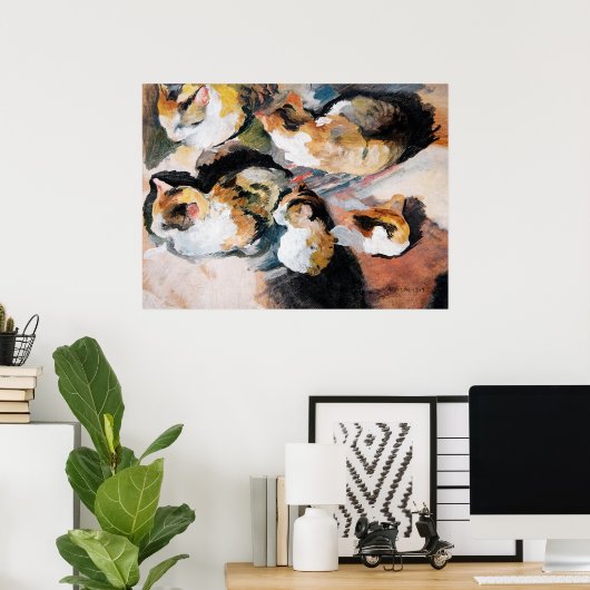 Katzen malen poster (Heimbüro)