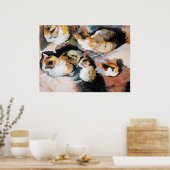Katzen malen poster (Küche)