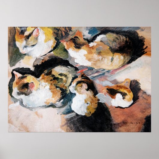 Katzen malen poster (Vorne)