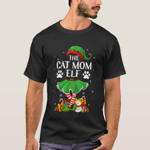 Katzen-Mama-Elf-Weihnachten-Familie-Elf-Squad-Xmas T-Shirt