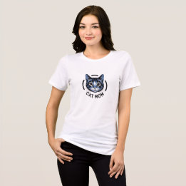 Katzen-Mama-Grafik-T-Shirt für Frauen Tri-Blend Shirt