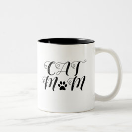"Katzen-Mama-" Kaffee-Tasse Zweifarbige Tasse