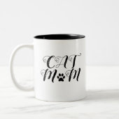 "Katzen-Mama-" Kaffee-Tasse Zweifarbige Tasse (Links)