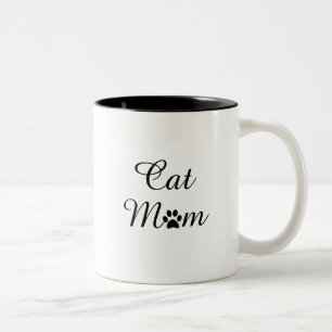 "Katzen-Mama-" Kaffee-Tasse Zweifarbige Tasse