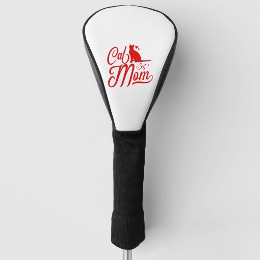 Katzen Mama Liebe Katze Golf Headcover (Vorderseite)