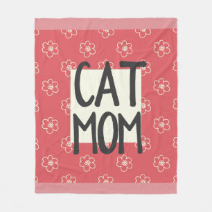Katzen-Mama-mittlere Fleece-Decke Fleecedecke