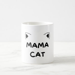 Katzen-Mama-Shirt, Lustiges Katzen-Shirt, Meow-Ges Kaffeetasse