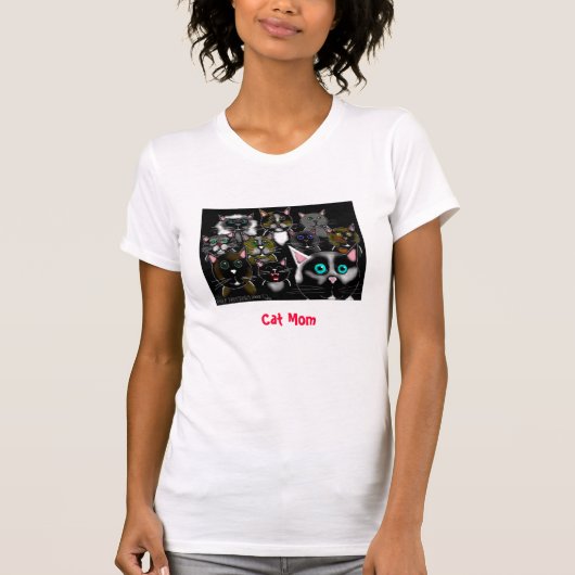 Katzen-Mama v.2 T-Shirt (Vorderseite)