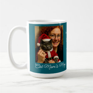 Katzen-Mama-Weihnachtstasse ,Katze und Besitzer Fo Kaffeetasse