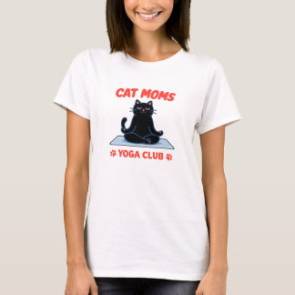 Katzen-Mama-Yoga-Club-Shirt Lustiges Yoga Katzenli T-Shirt