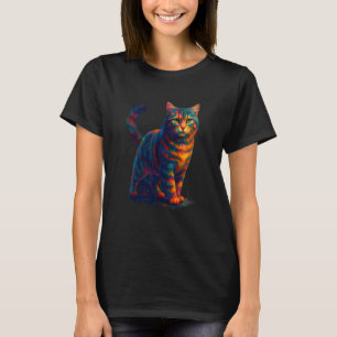 Katzen Männer Frauen Bunt Lustige Katzen Kunst Lie T-Shirt