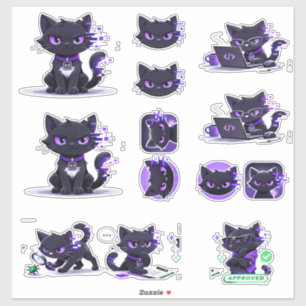 Katzen-Maskottchen-Aufkleber Aufkleber