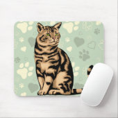 Katzen-Maus-Pad, Maus-Pad mit Katze Mousepad (Mit Mouse)
