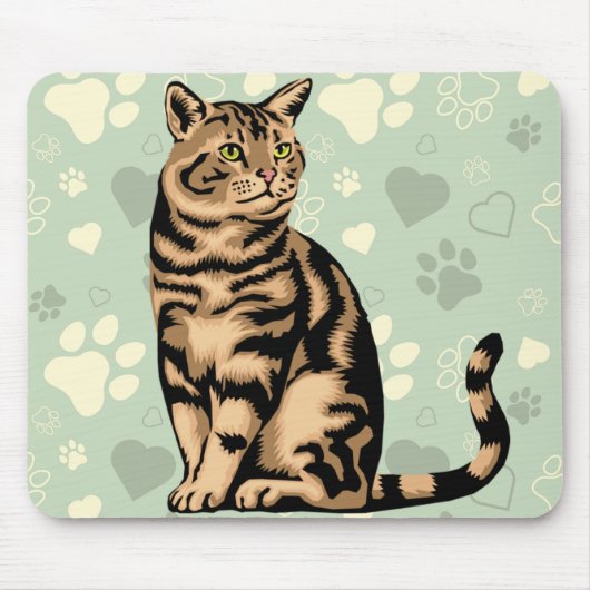 Katzen-Maus-Pad, Maus-Pad mit Katze Mousepad (Vorne)