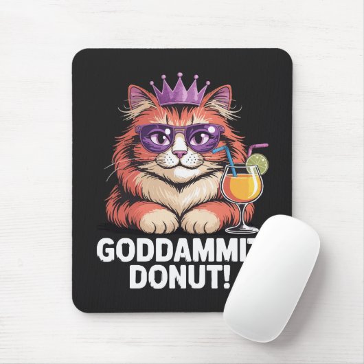Katzen-Meme Damen Donut Prinzessin Mousepad (Mit Mouse)