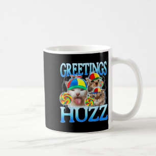 Katzen-Meme-Grüße Hurra Lustige Verrückte Katzenli Kaffeetasse