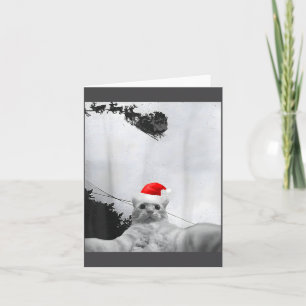 Katzen Meme Lustiges Katzen-Selfie mit Weihnachtsm Karte