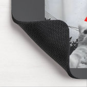 Katzen Meme Lustiges Katzen-Selfie mit Weihnachtsm Mousepad (Ecke)