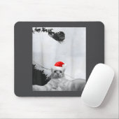 Katzen Meme Lustiges Katzen-Selfie mit Weihnachtsm Mousepad (Mit Mouse)