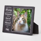 Katzen-Memorial-Geschenk für Katzen- Beileid-Gesch Fotoplatte (Seite)