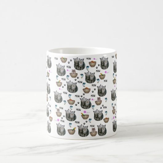 Katzen Meow-Tasse Kaffeetasse (Mittel)