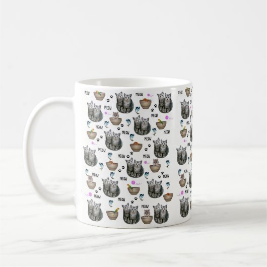 Katzen Meow-Tasse Kaffeetasse (Links)