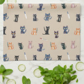 Katzen & Messer Küchentücher (Gefaltet)